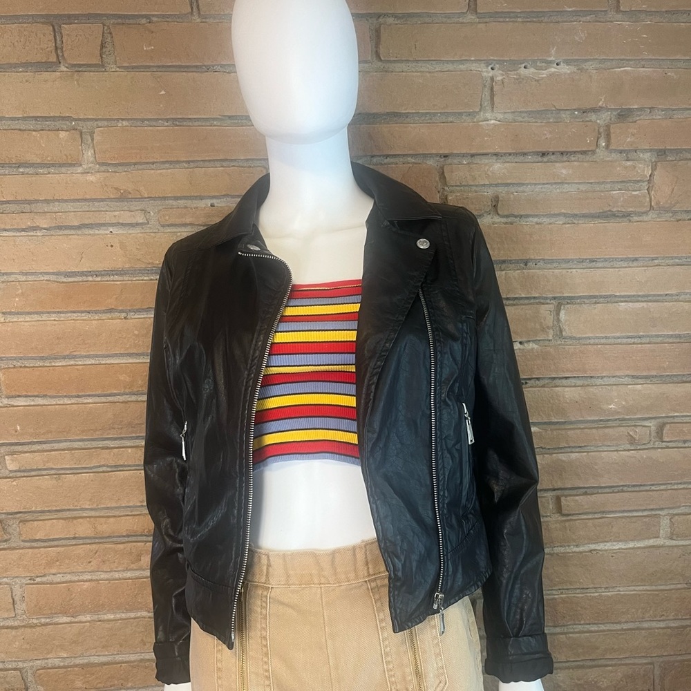 Faux Leather Jacket M